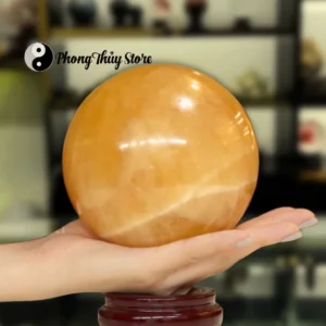 Giá Ưu Đãi Quả Cầu Phong Thủy Đá Ngọc Hoàng Long (Onyx) Vàng 1,5kg